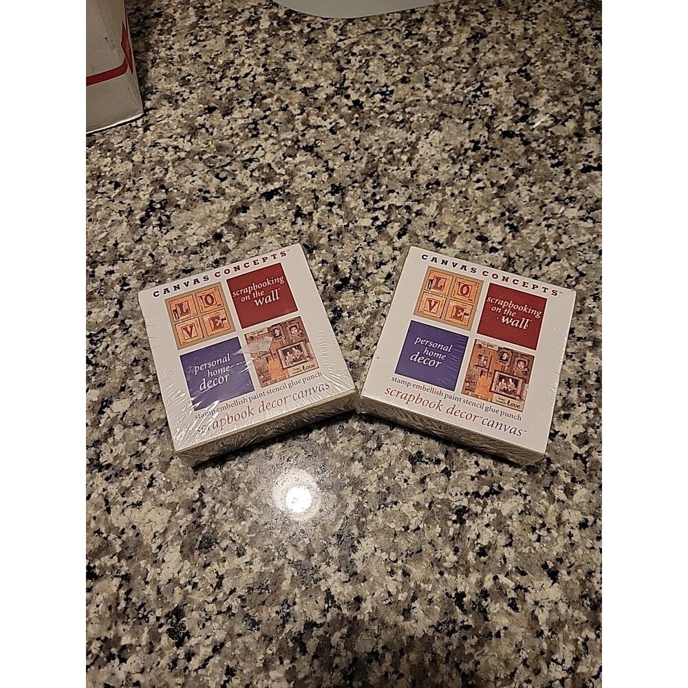 Lot Of 2 Canvas Concepts - 4"‎ x 4" Decor Canvas - 2 pk (4 Canvases Total)